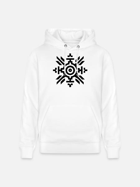 Aztec sun - Stanley/Stella CRUISER Unisex Organic Hoodie - white