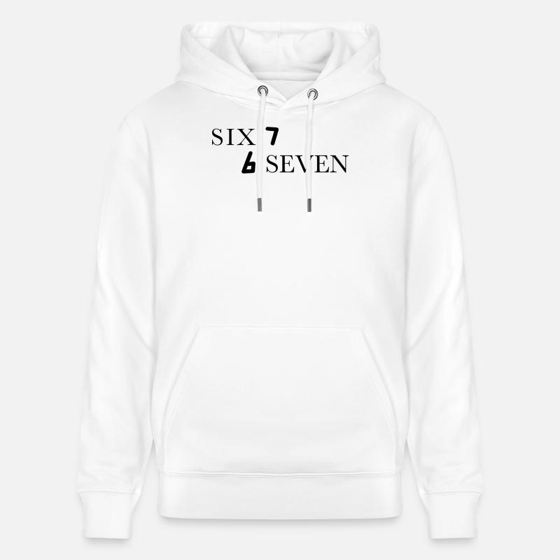 Six Seven 67 Meme Sechs Sieben - Stanley/Stella Unisex Bio-Hoodie CRUISER  - Weiß