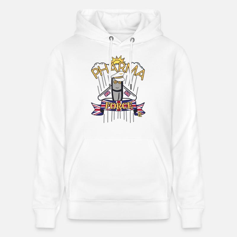 Pharmacie Royaume-Uni Pharma Force - Sweat à capuche bio CRUISER Stanley/Stella Unisexe - blanc