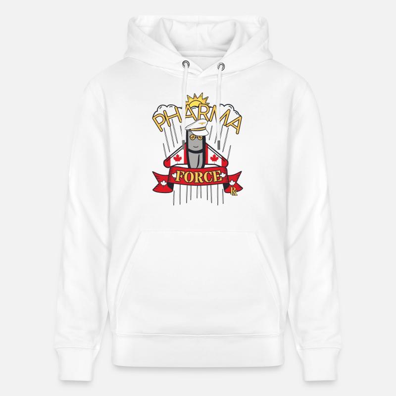 Pharmacie Canada Pharma Force - Sweat à capuche bio CRUISER Stanley/Stella Unisexe - blanc
