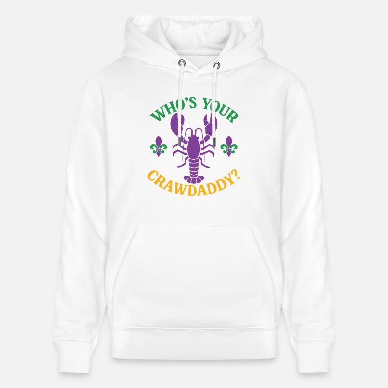 Wer ist dein Crawdaddy - Stanley/Stella Unisex Bio-Hoodie CRUISER  - Weiß