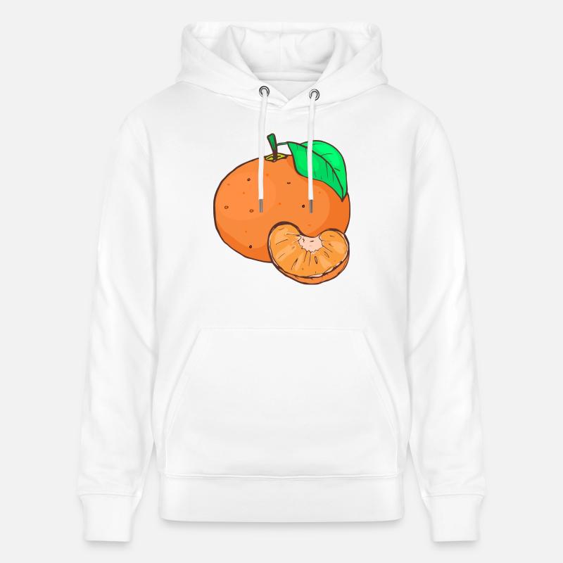 Mandarines Clémentines Agrumes Agrumes - Sweat à capuche bio CRUISER Stanley/Stella Unisexe - blanc