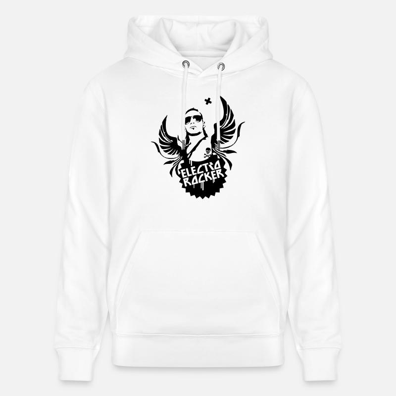 electro rocker - Sweat à capuche bio CRUISER Stanley/Stella Unisexe - blanc