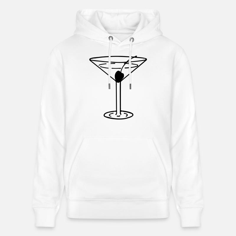 Martini mit Olive - Stanley/Stella Unisex Bio-Hoodie CRUISER  - Weiß
