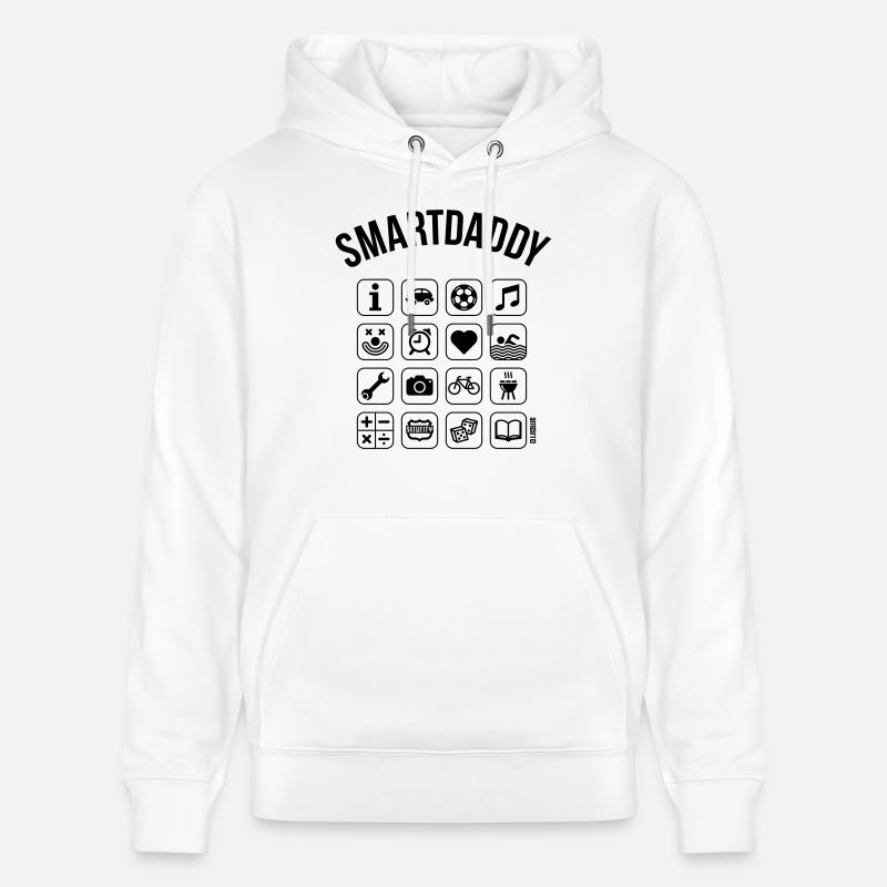 Smartdaddy (Papa / SVG) - Sweat à capuche bio CRUISER Stanley/Stella Unisexe - blanc