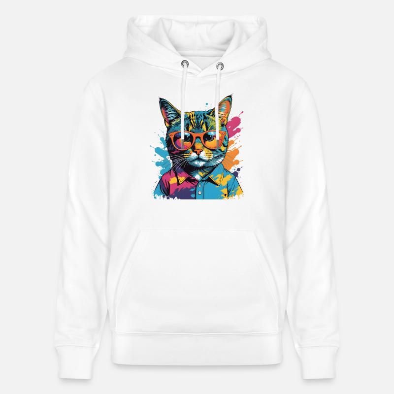 MADFOXX - CC-Chat - Sweat à capuche bio CRUISER Stanley/Stella Unisexe - blanc