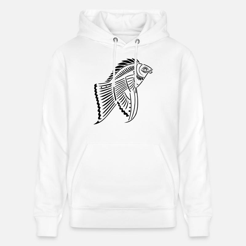 Poissons préhistoriques - Sweat à capuche bio CRUISER Stanley/Stella Unisexe - blanc