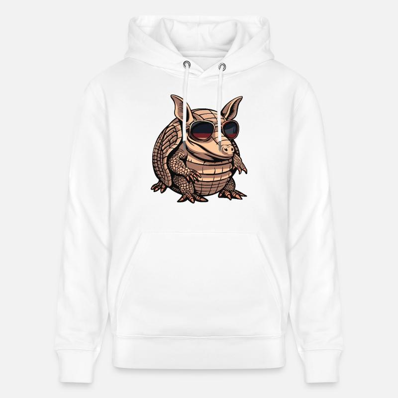 Armadillo Bande dessinée cool - Sweat à capuche bio CRUISER Stanley/Stella Unisexe - blanc