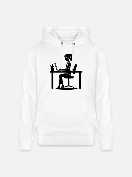 Frau Computer Job - Stanley/Stella Unisex Bio-Hoodie CRUISER  - Weiß