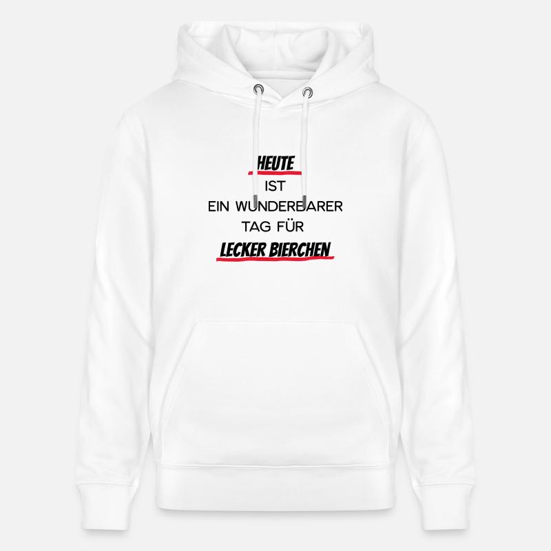Heute lecker Bierchen - Stanley/Stella Unisex Bio-Hoodie CRUISER  - Weiß