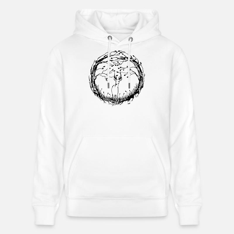 La forêt - Sweat à capuche bio CRUISER Stanley/Stella Unisexe - blanc