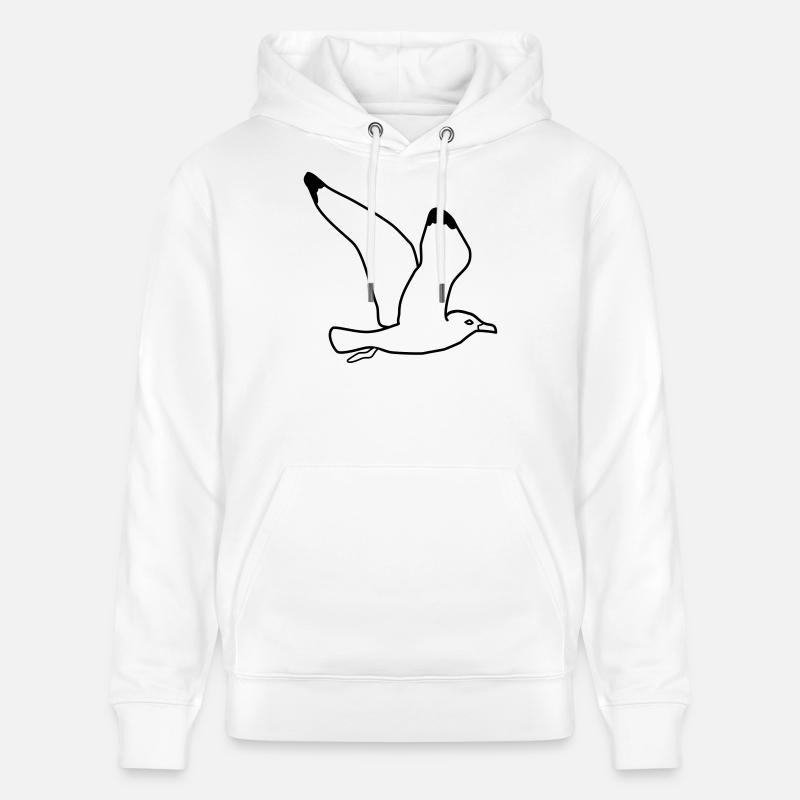 fliegende moewe vogel urlaub - Stanley/Stella Unisex Bio-Hoodie CRUISER  - Weiß