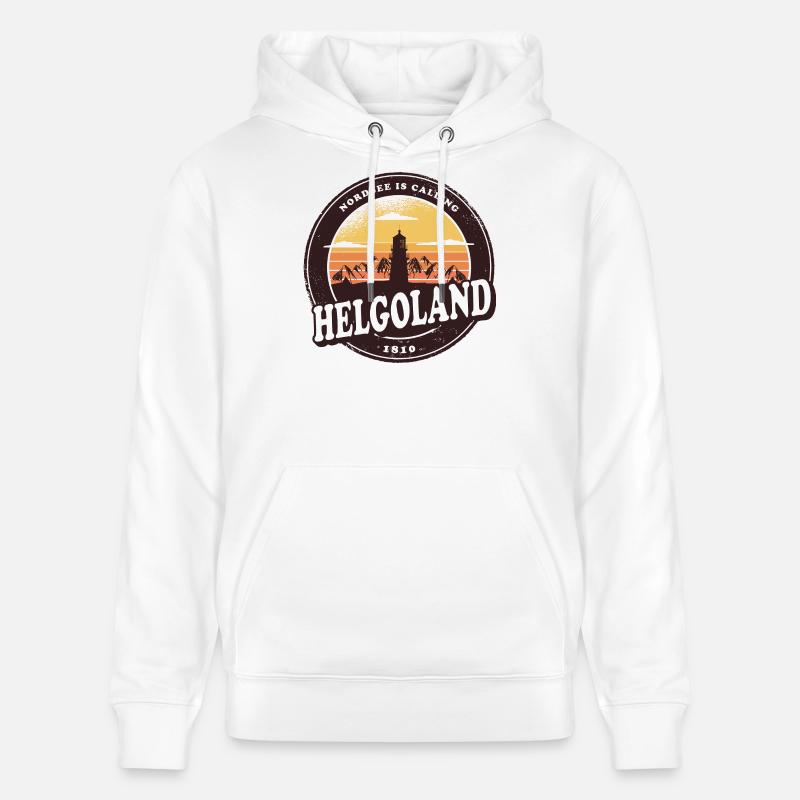 Helgoland Sunset Design / Idée cadeau - Sweat à capuche bio CRUISER Stanley/Stella Unisexe - blanc
