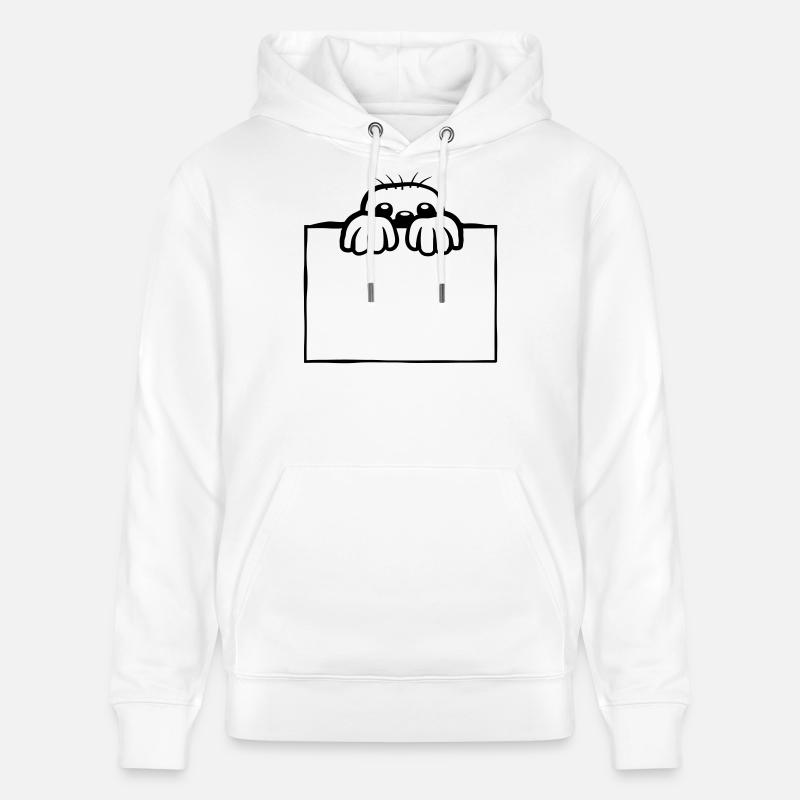 Conception de taupe de bouclier - Sweat à capuche bio CRUISER Stanley/Stella Unisexe - blanc
