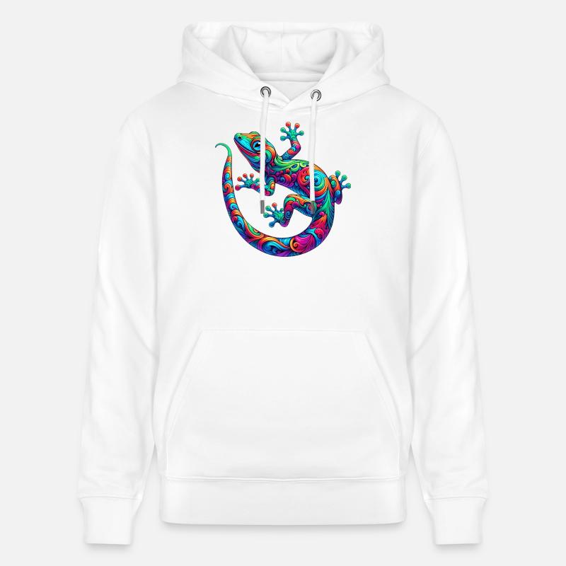 Gecko - Sweat à capuche bio CRUISER Stanley/Stella Unisexe - blanc