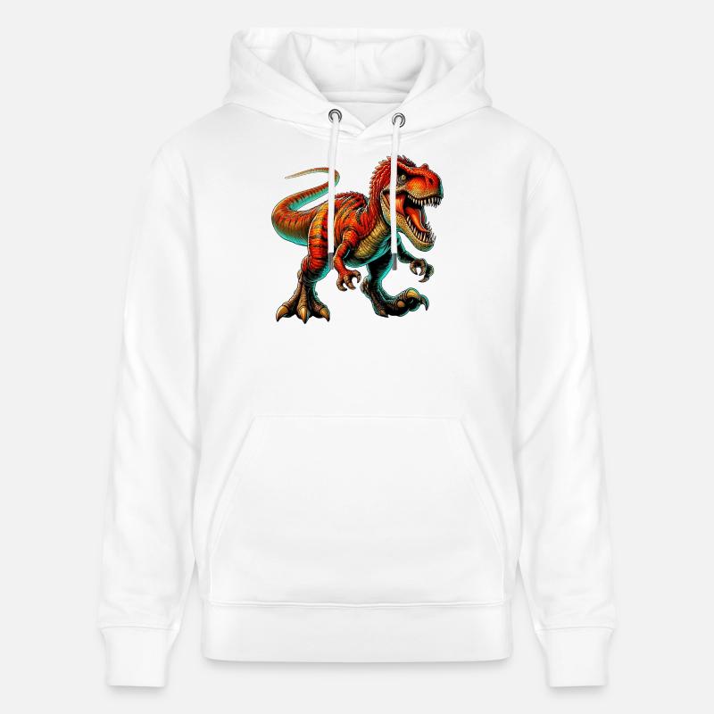 Dinosaure - Sweat à capuche bio CRUISER Stanley/Stella Unisexe - blanc