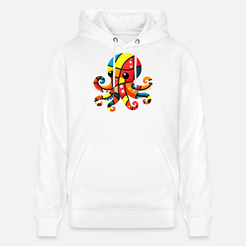 Pieuvre - Sweat à capuche bio CRUISER Stanley/Stella Unisexe - blanc