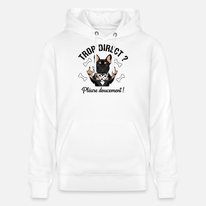 Bouledogue français cool - Sweat à capuche bio CRUISER Stanley/Stella Unisexe - blanc