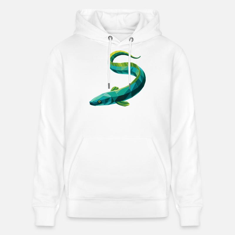 Aal - Cooles Low Poly Logo - Stanley/Stella Unisex Bio-Hoodie CRUISER  - Weiß
