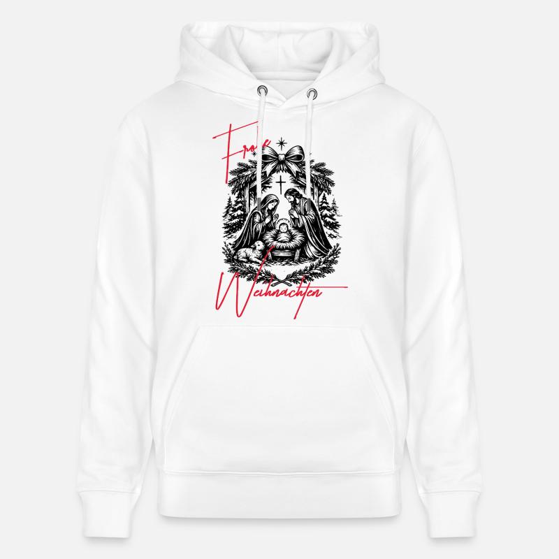 Weihnachtskrippe - Stanley/Stella Unisex Bio-Hoodie CRUISER  - Weiß