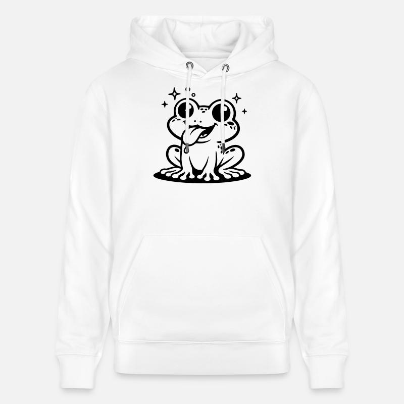 Grenouille Comique Crapaud - Sweat à capuche bio CRUISER Stanley/Stella Unisexe - blanc