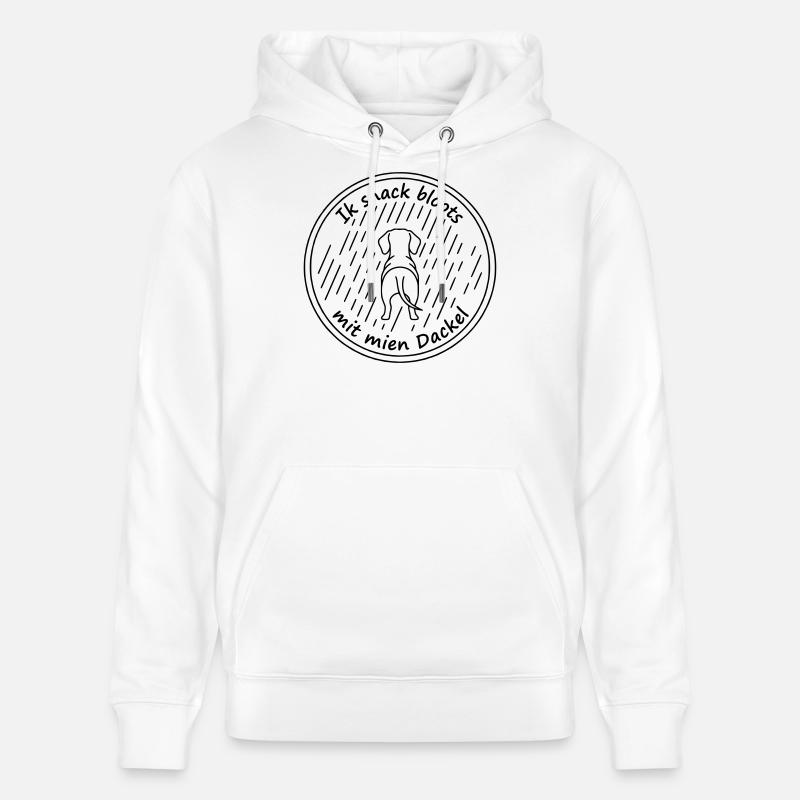 ik snack bloots mit mien dackel - Stanley/Stella Unisex Bio-Hoodie CRUISER  - Weiß
