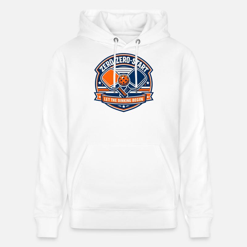 Zero-Zero-Start Drinking Badge - Stanley/Stella CRUISER Unisex Organic Hoodie - white