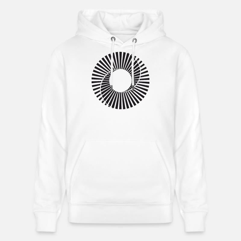 Conception en spirale scanimation - Sweat à capuche bio CRUISER Stanley/Stella Unisexe - blanc