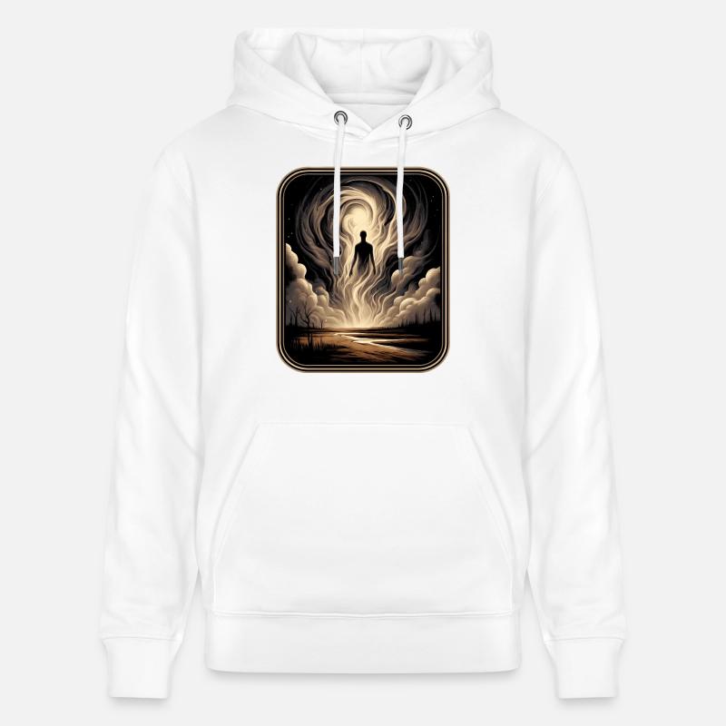 Der wandernde Geist des Kosmos - Stanley/Stella Unisex Bio-Hoodie CRUISER  - Weiß