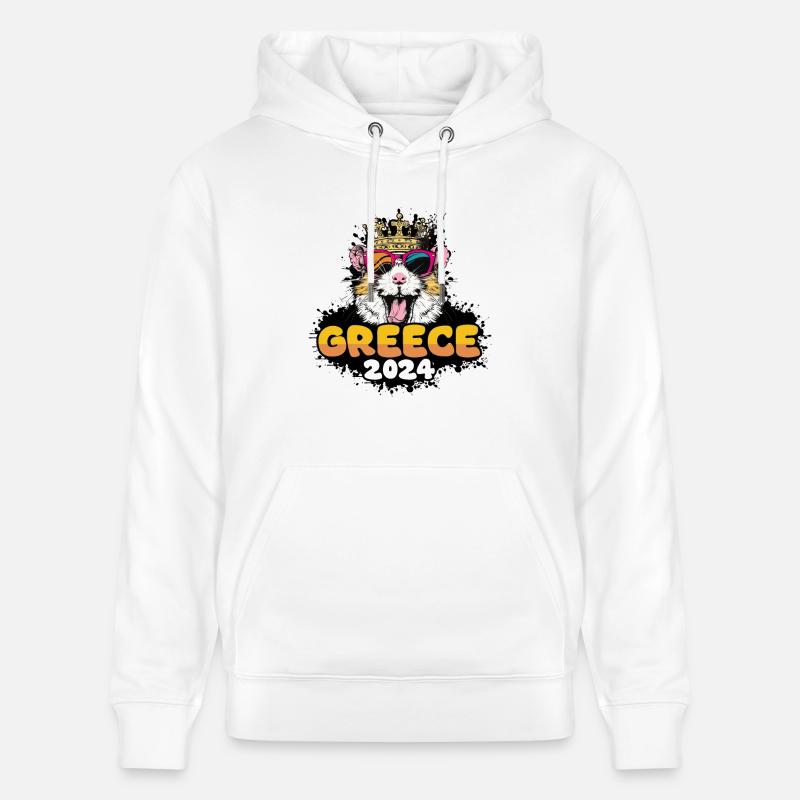 Grèce 2024 Hamster - Sweat à capuche bio CRUISER Stanley/Stella Unisexe - blanc