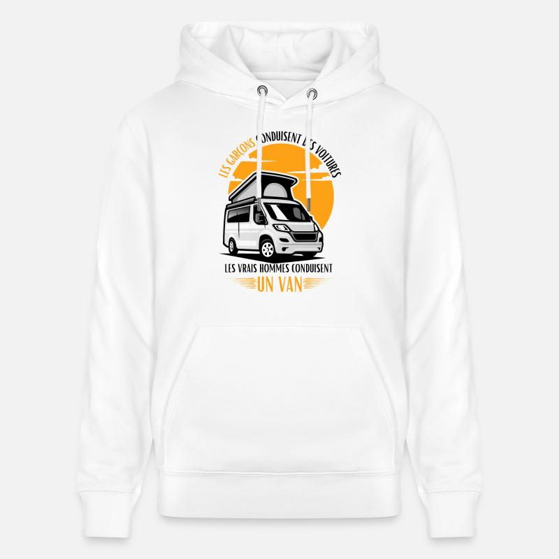 Vrais Hommes Conduisent un Van - Sweat à capuche bio CRUISER Stanley/Stella Unisexe - blanc