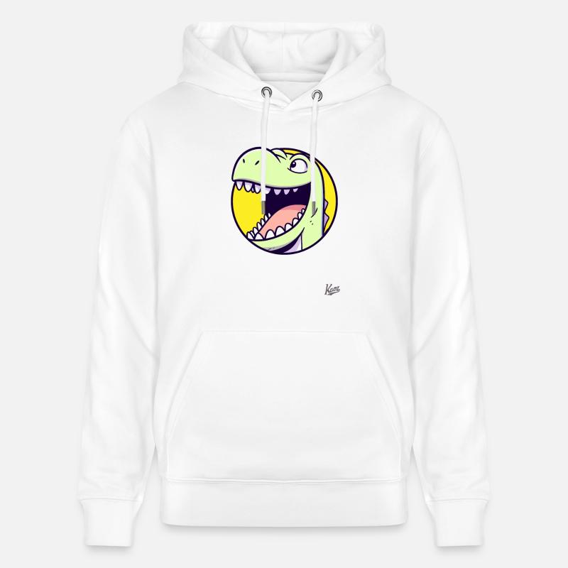 Dino amical et heureux - Sweat à capuche bio CRUISER Stanley/Stella Unisexe - blanc