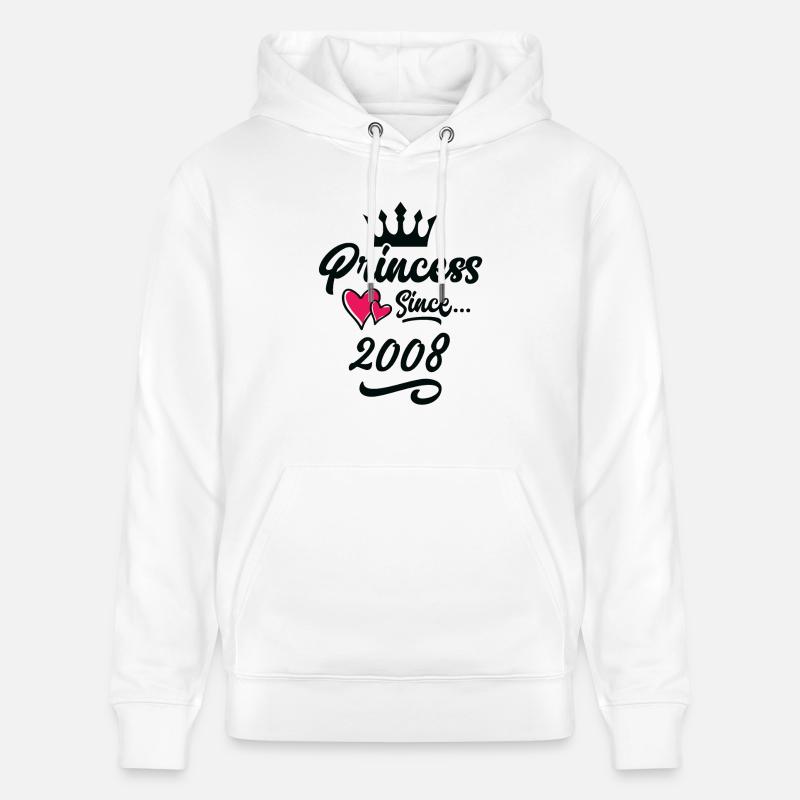 2008 Anniversaire de la princesse - Sweat à capuche bio CRUISER Stanley/Stella Unisexe - blanc