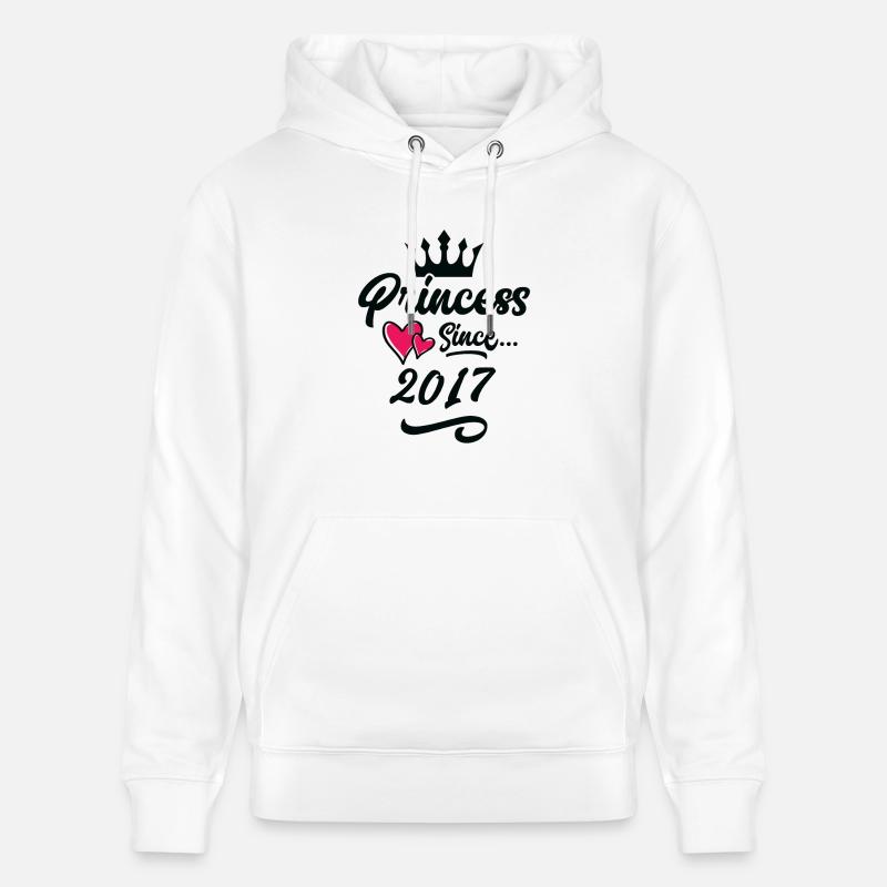 2017 Anniversaire de la princesse - Sweat à capuche bio CRUISER Stanley/Stella Unisexe - blanc