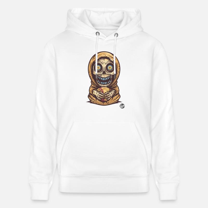 Matriochka Zombie Squelette Crâne - Sweat à capuche bio CRUISER Stanley/Stella Unisexe - blanc