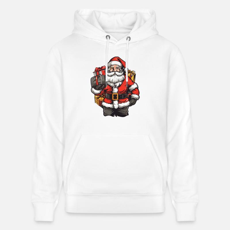 Weihnachtsmann Geschenke Comic - Stanley/Stella Unisex Bio-Hoodie CRUISER  - Weiß