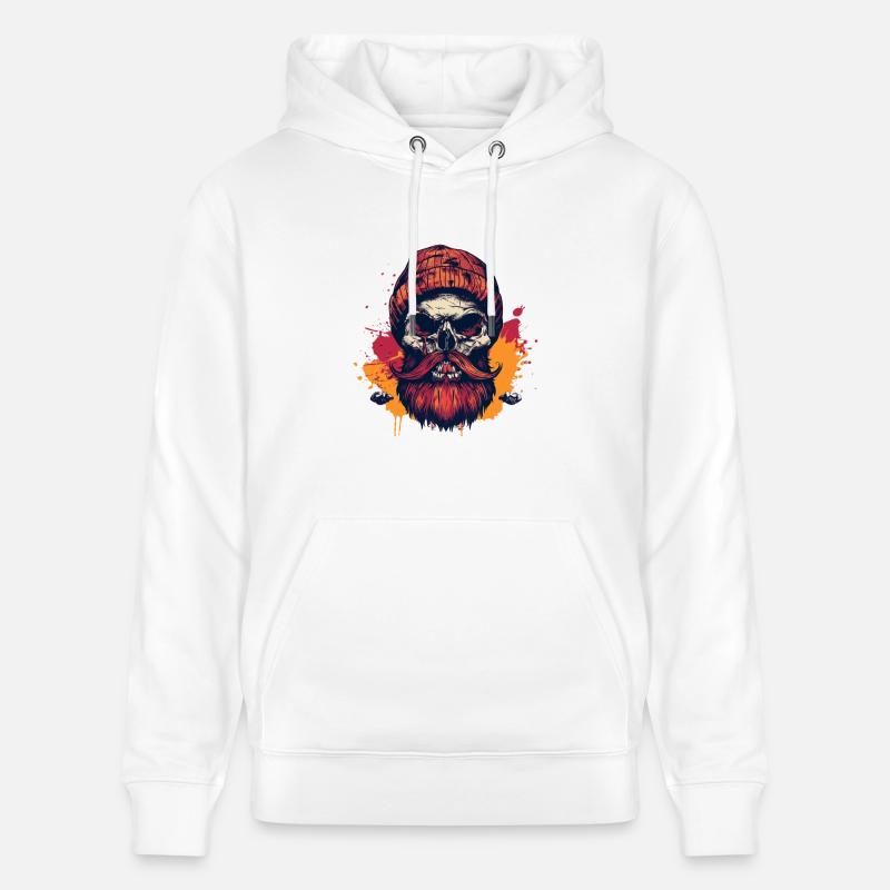 Bûcheron Crâne Bûcheron - Sweat à capuche bio CRUISER Stanley/Stella Unisexe - blanc