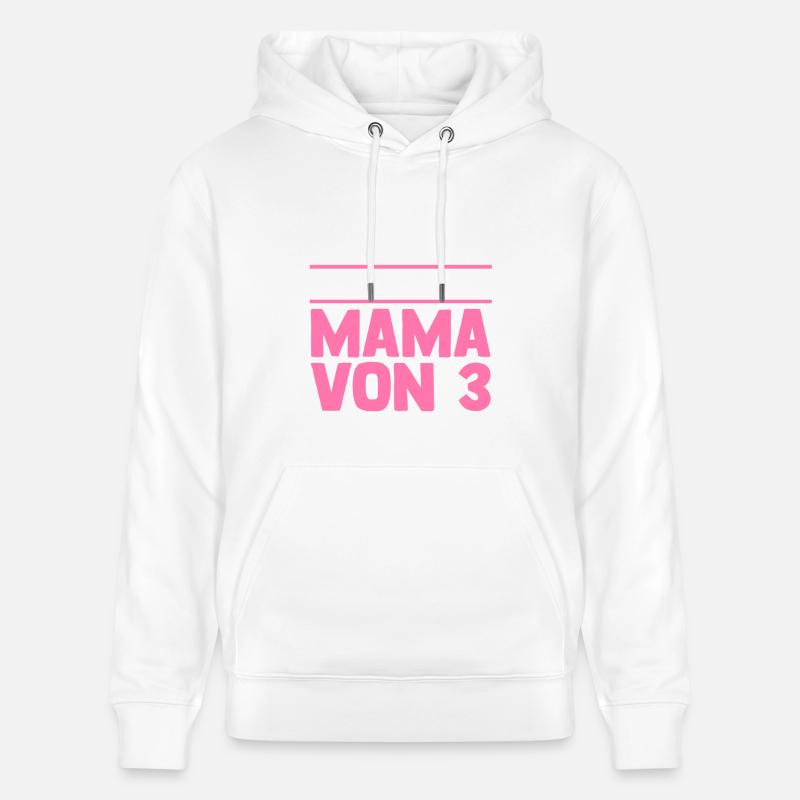 Maman de 3 enfants - Sweat à capuche bio CRUISER Stanley/Stella Unisexe - blanc