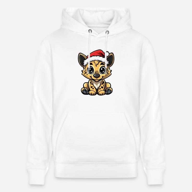 Hyène Noël mignon - Sweat à capuche bio CRUISER Stanley/Stella Unisexe - blanc