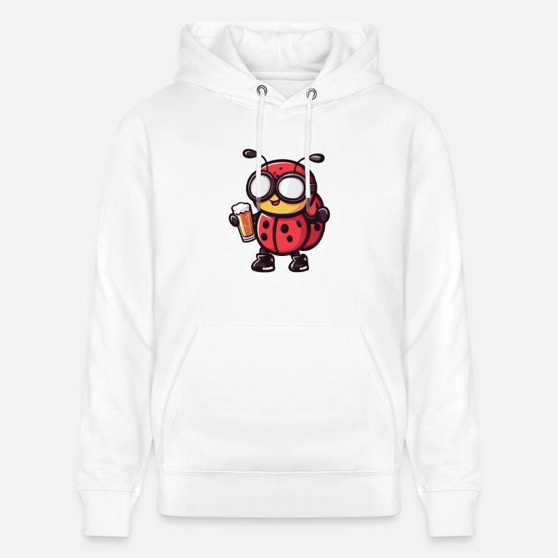 Bière de ski Ladybug - Sweat à capuche bio CRUISER Stanley/Stella Unisexe - blanc