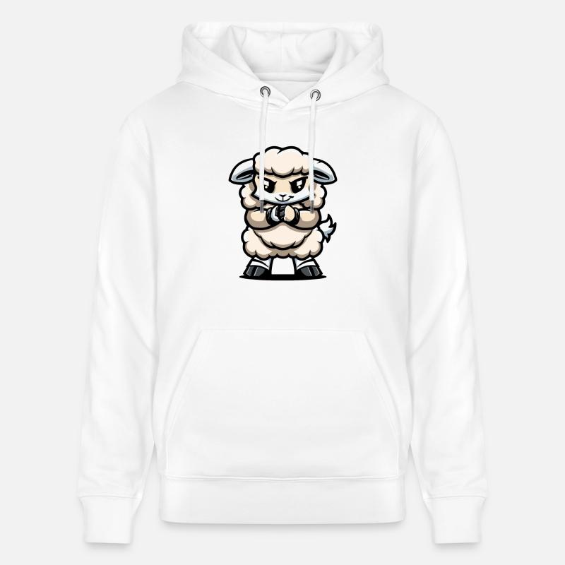 Bande dessinée de mouton - Sweat à capuche bio CRUISER Stanley/Stella Unisexe - blanc