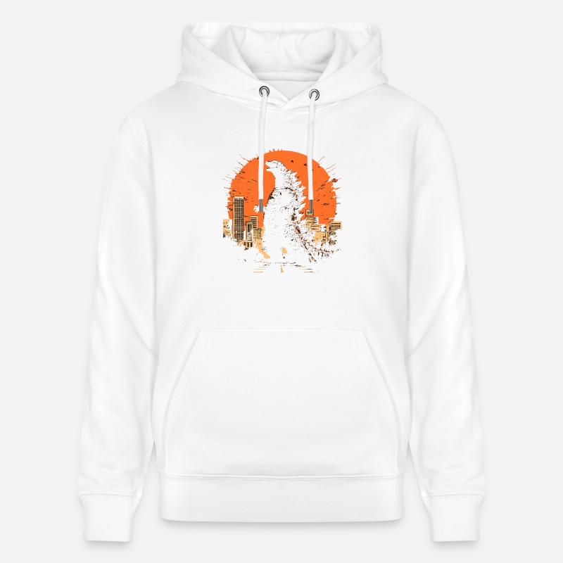 Kaiju Monster Design Sunset Geschenkidee - Stanley/Stella Unisex Bio-Hoodie CRUISER  - Weiß