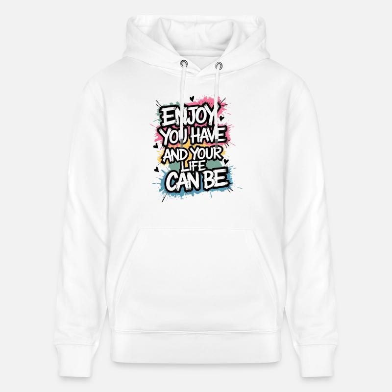TSHIRT COOL, PROFITEZ DE VOTRE - Sweat à capuche bio CRUISER Stanley/Stella Unisexe - blanc
