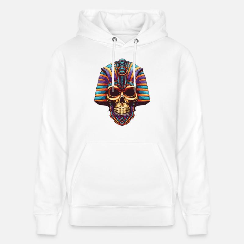 Crâne de pharaon - Sweat à capuche bio CRUISER Stanley/Stella Unisexe - blanc