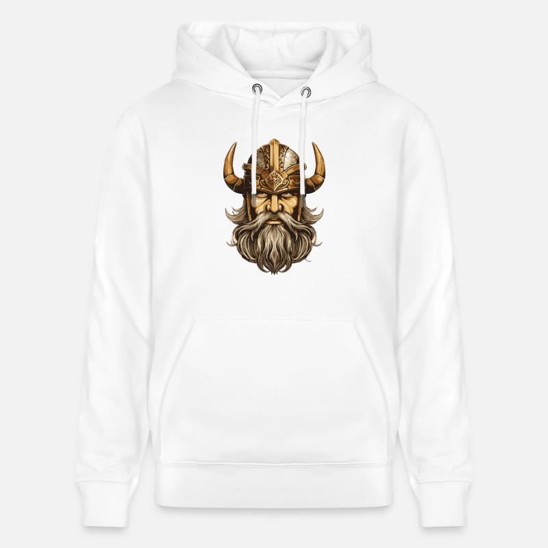 Guerrier viking Valhalla Odin - Sweat à capuche bio CRUISER Stanley/Stella Unisexe - blanc