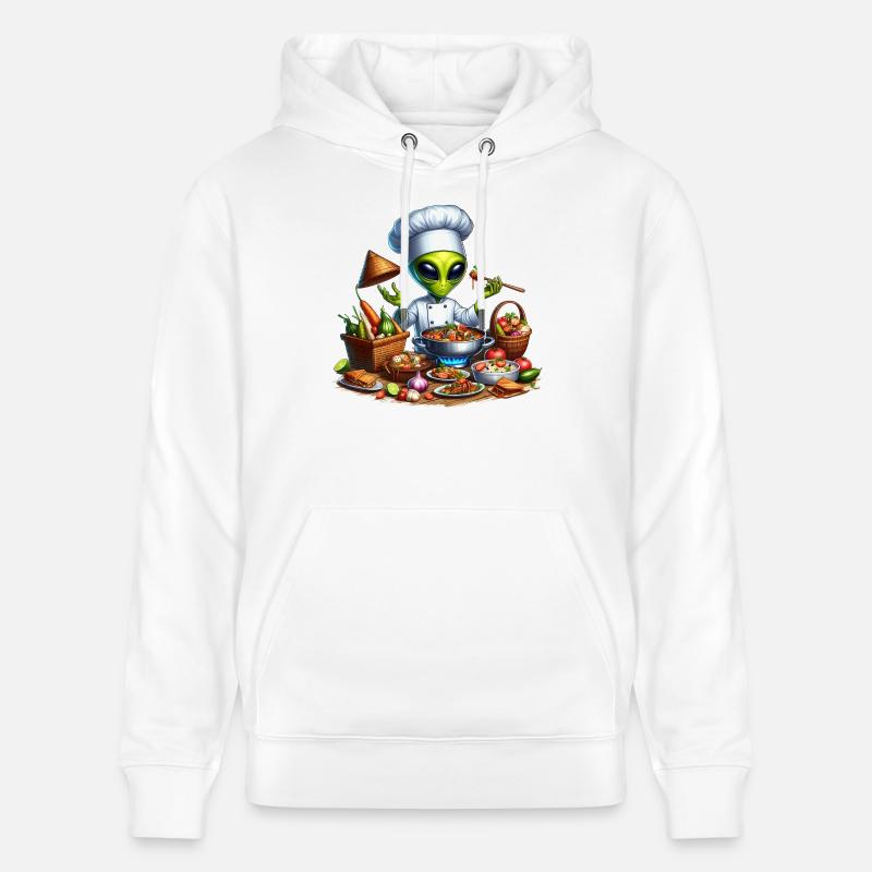 Cuisine extraterrestre - Sweat à capuche bio CRUISER Stanley/Stella Unisexe - blanc