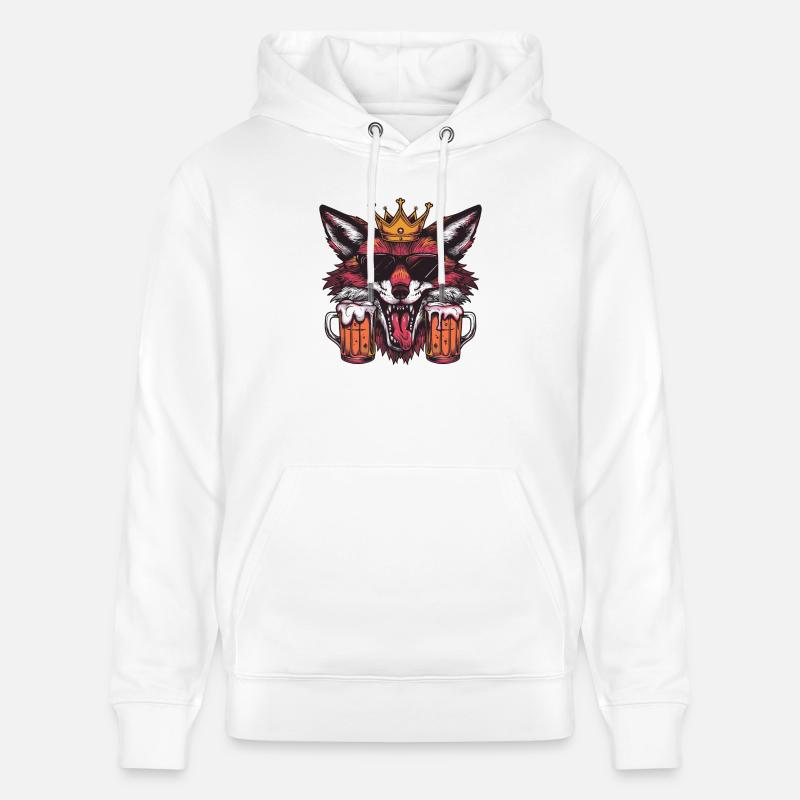 Fox Bière Drôle - Sweat à capuche bio CRUISER Stanley/Stella Unisexe - blanc