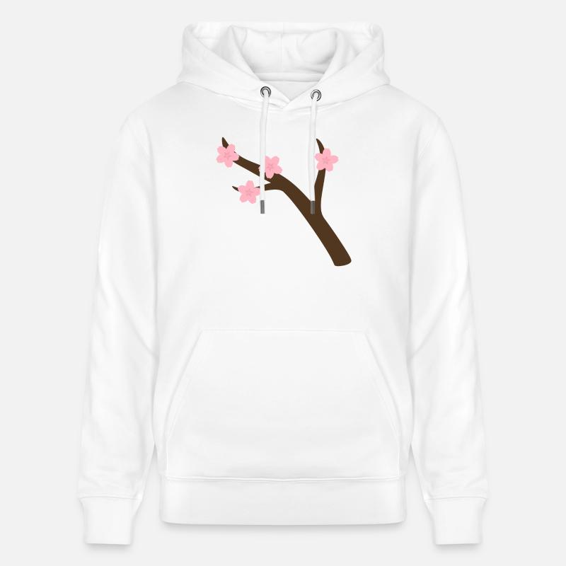 Branche de Sakura - Sweat à capuche bio CRUISER Stanley/Stella Unisexe - blanc