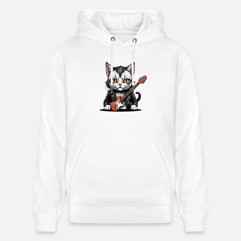 Cat Rocker Cat HardRock Gift - Sweat à capuche bio CRUISER Stanley/Stella Unisexe - blanc
