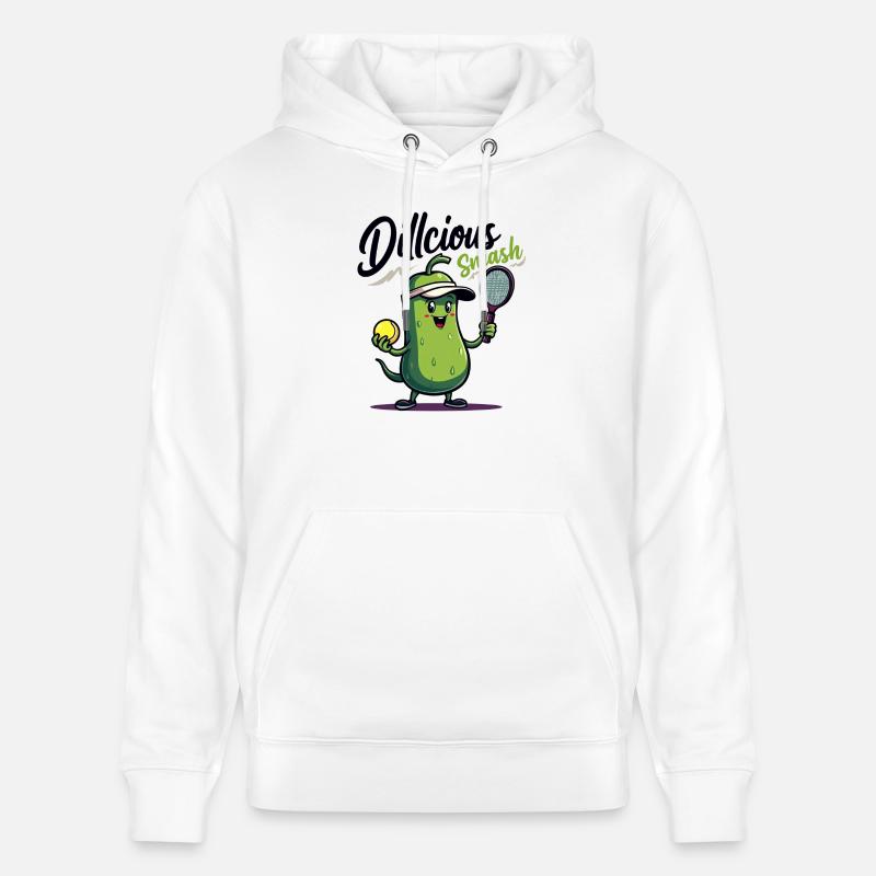 Dillcious Smash Pickle Tennis Fun - Sweat à capuche bio CRUISER Stanley/Stella Unisexe - blanc